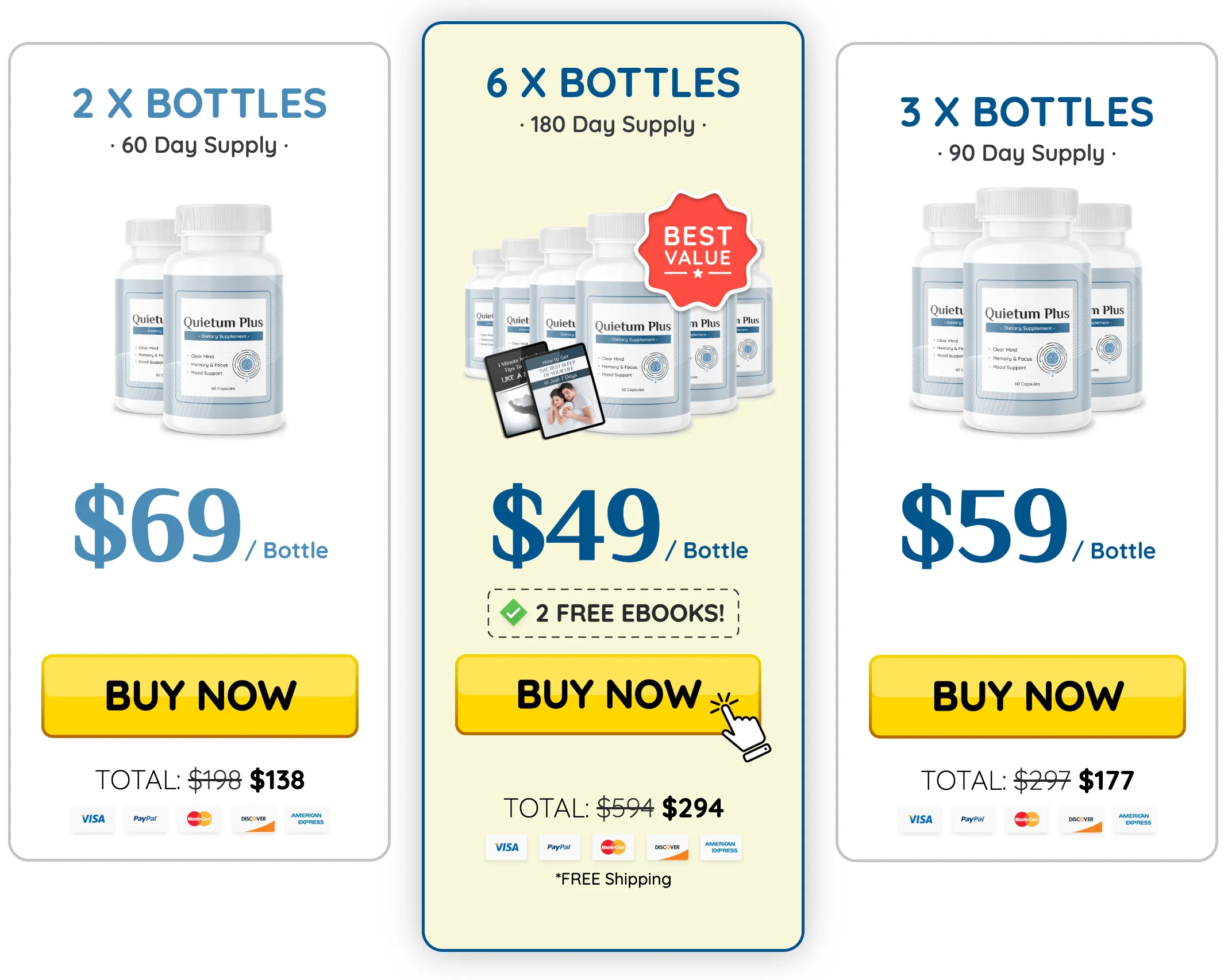 Quietum plus pricing label